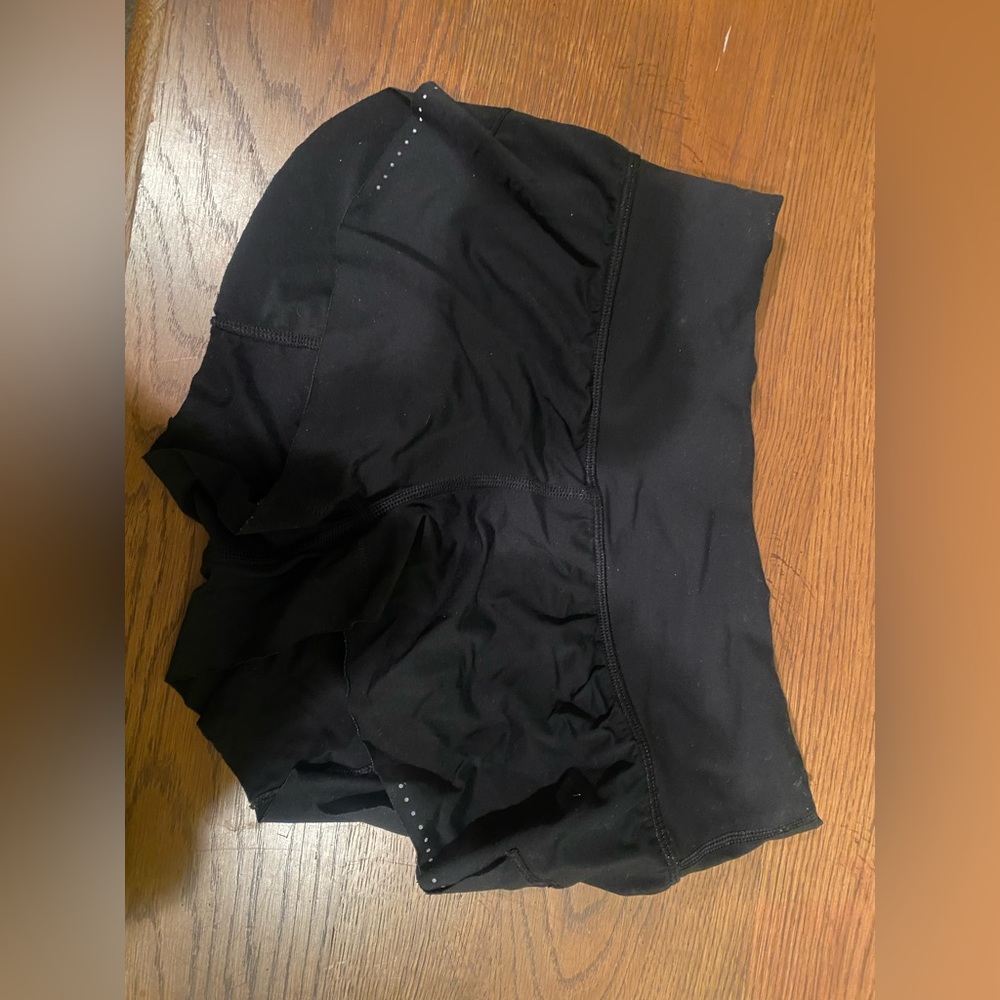 BLACK LULULEMON SHORTS